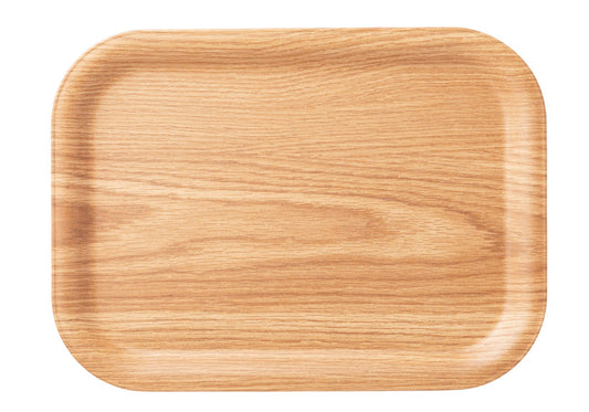 木目樹脂カフェトレイ(中)ナチュラル [ 36.7 x 26.8 x 1.8cm ] [ お盆 ] | 洋食 飲食店 レストラン カフェ モダン おしゃれ 業務用