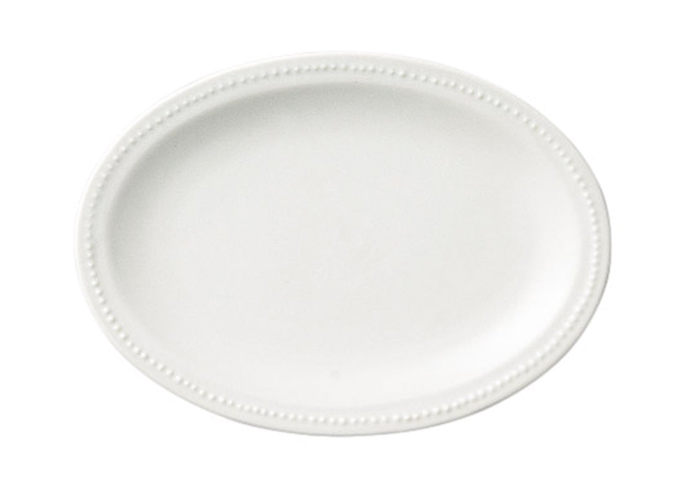 ドットリムホワイト20cm楕円皿 [ 21.7 x 15.7 x 2.5cm ] [ 楕円皿 ] | 洋食 飲食店 レストラン カフェ モダン おしゃれ 業務用