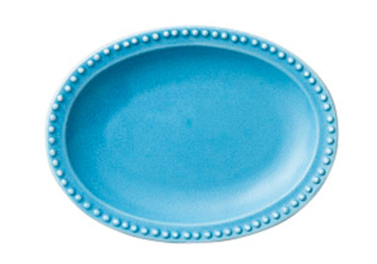dot rim12cmオーバルプレート(ターコイズ) [ 12.5 x 9.5 x 2cm ] [ 楕円皿 ] | 洋食 飲食店 レストラン カフェ モダン おしゃれ 業務用