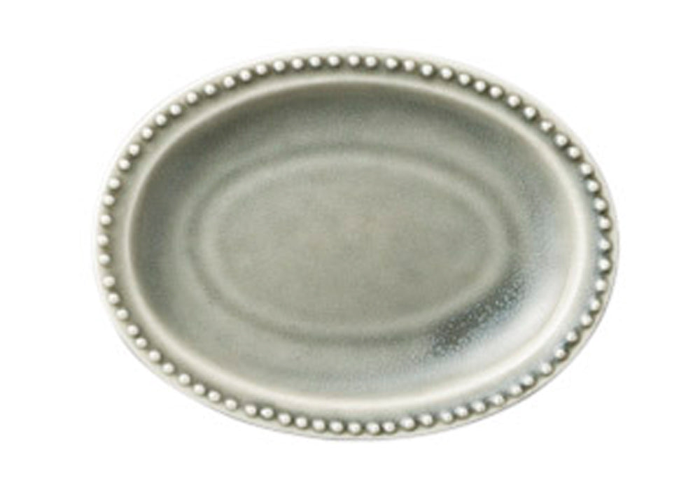 dot rim12cmオーバルプレート(グレー) [ 12.5 x 9.5 x 2cm ] [ 楕円皿 ] | 洋食 飲食店 レストラン カフェ モダン おしゃれ 業務用