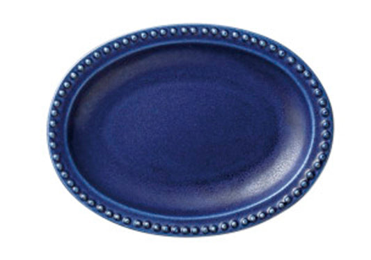 dot rim12cmオーバルプレート(ネイビー) [ 12.5 x 9.5 x 2cm ] [ 楕円皿 ] | 洋食 飲食店 レストラン カフェ モダン おしゃれ 業務用