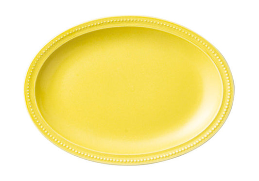 dot rim27cmオーバルプレート(イエロー) [ 27 x 19.3 x 2.8cm ] [ 楕円皿 ] | 洋食 飲食店 レストラン カフェ モダン おしゃれ 業務用