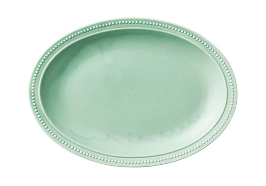 dot rim27cmオーバルプレート(グリーン) [ 27 x 19.3 x 2.8cm ] [ 楕円皿 ] | 洋食 飲食店 レストラン カフェ モダン おしゃれ 業務用