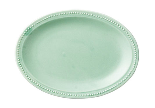 dot rim22cmオーバルプレート(グリーン) [ 21.7 x 15.7 x 2.5cm ] [ 楕円皿 ] | 洋食 飲食店 レストラン カフェ モダン おしゃれ 業務用