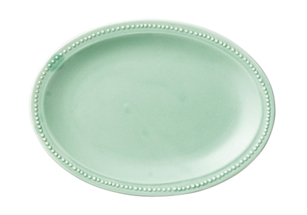 dot rim22cmオーバルプレート(グリーン) [ 21.7 x 15.7 x 2.5cm ] [ 楕円皿 ] | 洋食 飲食店 レストラン カフェ モダン おしゃれ 業務用