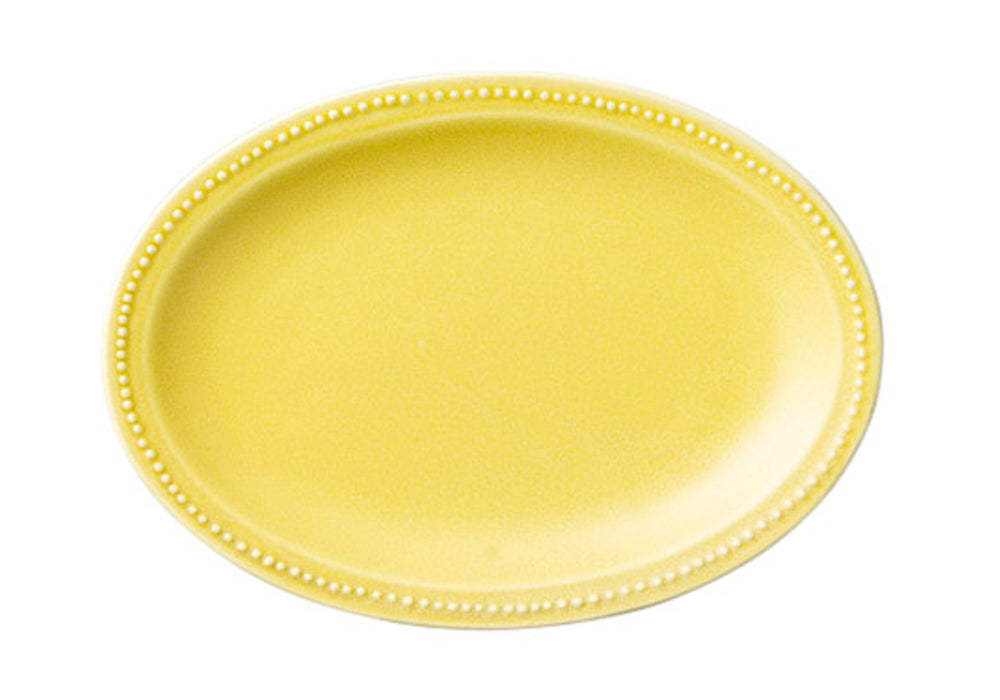 dot rim22cmオーバルプレート(イエロー) [ 21.7 x 15.7 x 2.5cm ] [ 楕円皿 ] | 洋食 飲食店 レストラン カフェ モダン おしゃれ 業務用