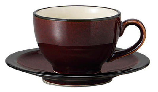 BlackRustコーヒー碗皿(B) [ C:9.3 x 6.3cm 230㏄ S:15.4 x 2cm ] [ カップ＆ソーサー ] | 飲食店 喫茶店 カフェ レストラン 業務用