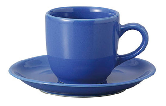 ブルーコーヒー碗皿 [ C:7.5 x 10.5 x 6.9cm 200cc S:15.1 x 2.1cm ] [ カップ＆ソーサー ] | 飲食店 喫茶店 カフェ レストラン 業務用