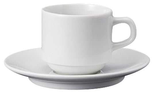ベーシックスタックコーヒー碗皿 [ C:7 x 6.8cm 180㏄ S:14.8 x 2cm ] [ カップ＆ソーサー ] | 飲食店 喫茶店 カフェ レストラン 業務用