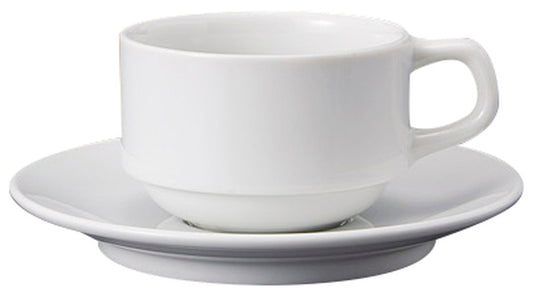 ベーシックスタック兼用碗皿 [ C:8.2 x 5.8cm 200㏄ S:14.8 x 2cm ] [ カップ＆ソーサー ] | 飲食店 喫茶店 カフェ レストラン 業務用