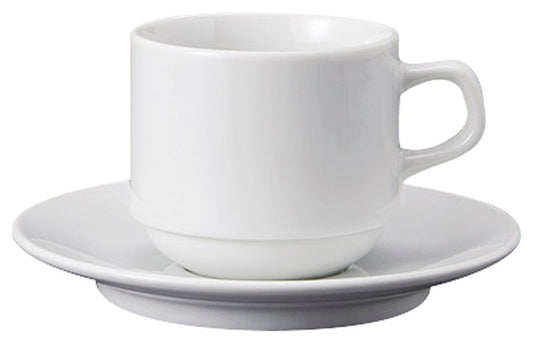 ベーシックスタックアメリカン碗皿 [ C:7.7 x 7.2cm 230㏄ S:14.8 x 2cm ] [ カップ＆ソーサー ] | 飲食店 喫茶店 カフェ レストラン 業務用