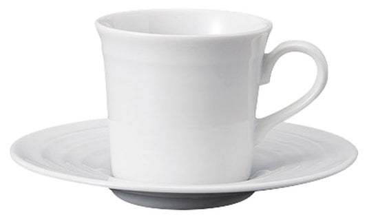リネアコーヒー碗皿 [ C:10.1 x 7.5 x 6.8cm 190㏄ S:15 x 2.3cm ] [ カップ＆ソーサー ] | 飲食店 喫茶店 カフェ レストラン 業務用