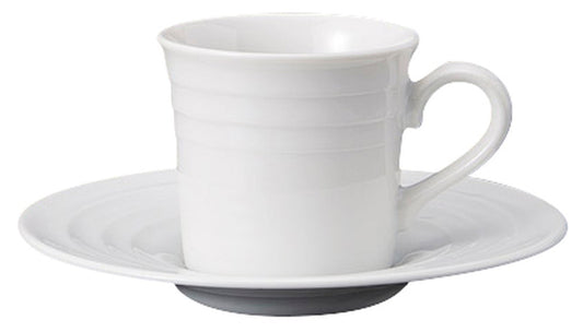 リネアエスプレッソ碗皿 [ C:9.5 x 7 x 6.5cm 150㏄ S:15 x 2.3cm ] [ カップ＆ソーサー ] | 飲食店 喫茶店 カフェ レストラン 業務用