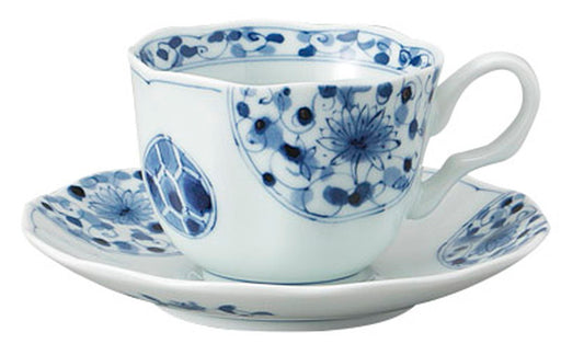 花イマリコーヒー碗皿 [ C:12 x 9 x 7cm 230㏄ S:15.5 x 2.5cm ] [ カップ＆ソーサー ] | 飲食店 喫茶店 カフェ レストラン 業務用