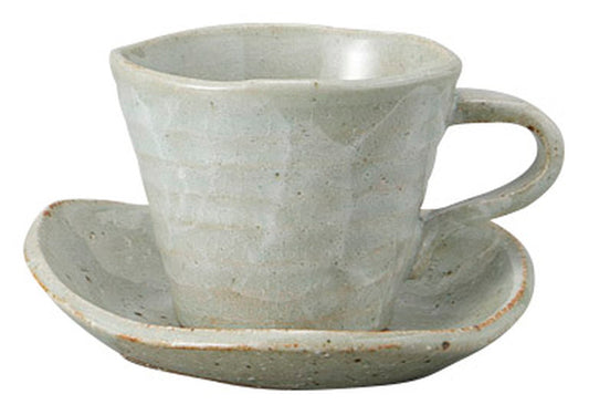 白たたきコーヒー碗皿 [ C:8.8 x 7.2cm 200㏄ S:13 x 2.5cm ] [ カップ＆ソーサー ] | 飲食店 喫茶店 カフェ レストラン 業務用