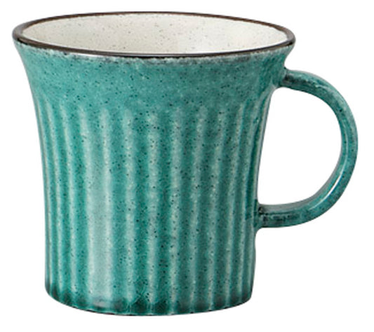 トルコブルー削ぎマグ [ 9.4 x 12.2 x 9.5cm 300cc ] [ マグカップ ] | 飲食店 喫茶店 カフェ 贈り物 自宅用 業務用