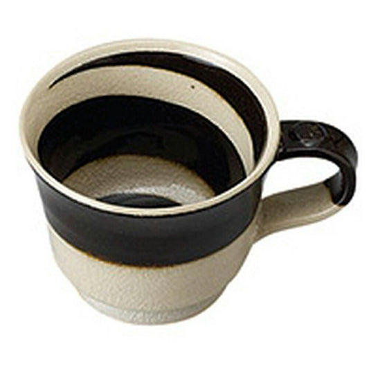 碗皿 天目うずコーヒー碗 [10.6 x 8 x 6.7cm 200cc] 土物