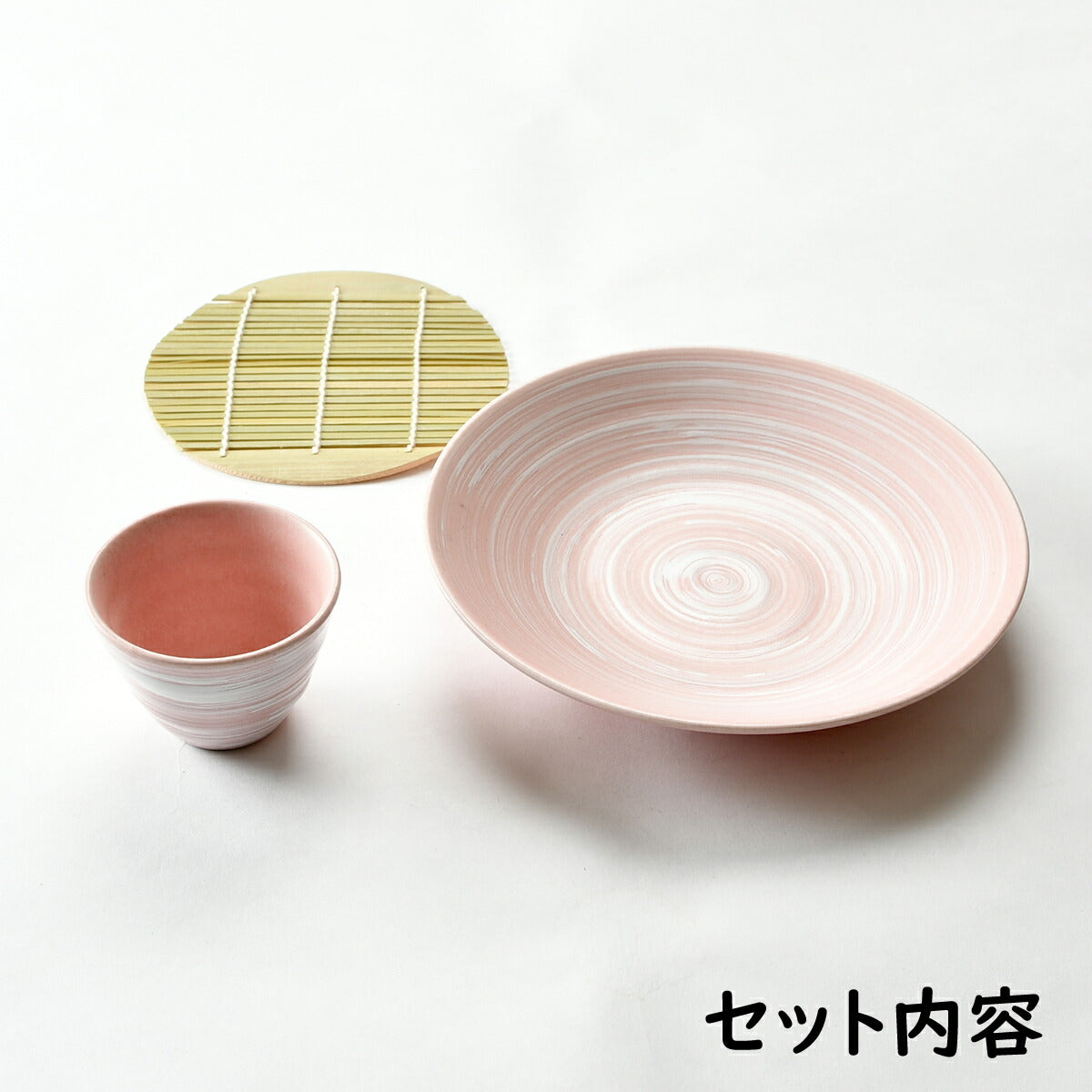 ピンクがかわいい花の舞そば3点セット