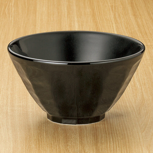 中華丼 艶黒けずり18.5cm丼 [ 18.7 x 10cm ]