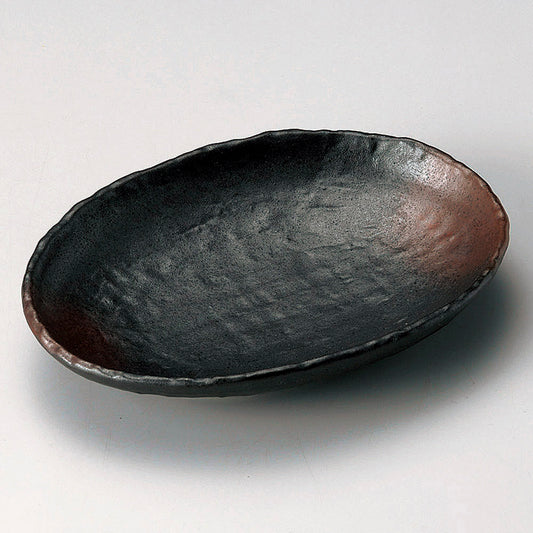 楕円皿 備前風石目7.0小判皿 [ 22 x 16 x 3.5cm ] | オーバルプレート 楕円皿 人気 おすすめ パスタ皿 フルーツ皿 食器 業務用 飲食店 カフェ うつわ 器 おしゃれ かわいい ギフト プレゼント 誕生日 贈り物 贈答品