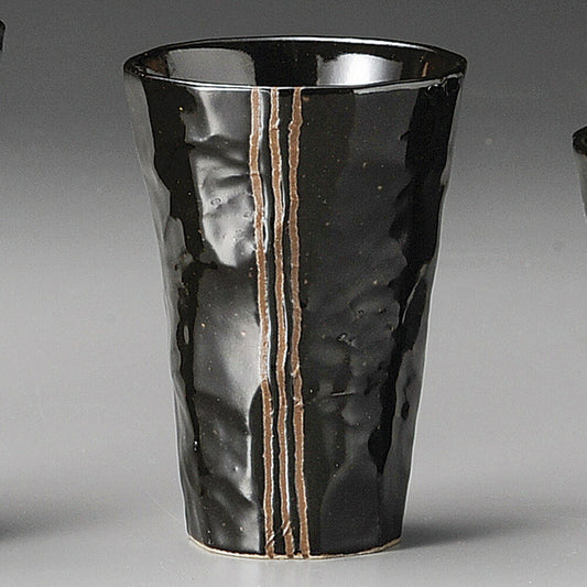 アイスペール モダン手折一口ビール 黒 [ 7 x 10cm 180 ] | ジョッキ ビールジョッキ ビアジョッキ ビアグラス ビール 酒器 お酒 居酒屋 バー bar 晩酌 人気 おすすめ 食器 業務用 飲食店 カフェ うつわ 器 おしゃれ かわいい ギフト プレゼント 引き出物 誕生日