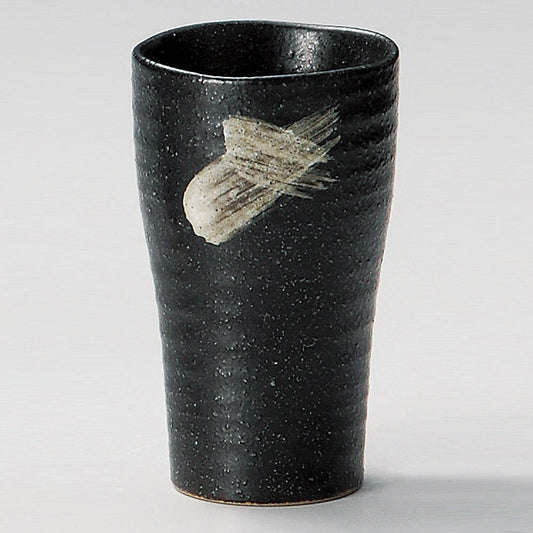 フリーカップ さざ波一口ビール黒 [ 6.3 x 10.5cm 160 ]