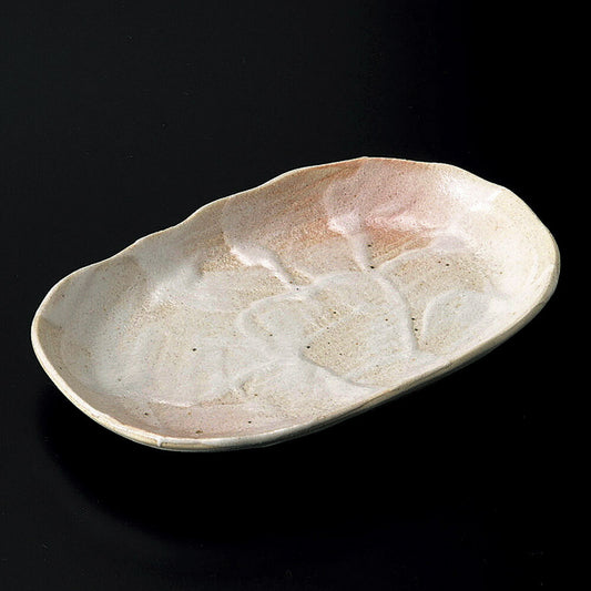 楕円皿 桜志野小判皿 [ 21 x 13.5 x 2.5cm ]