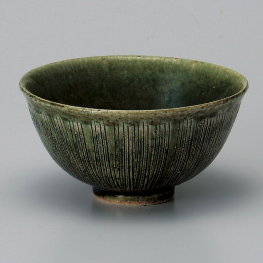 茶碗 織部十草大平 [ 12.3 x 6.3cm 550ｃｃ ]