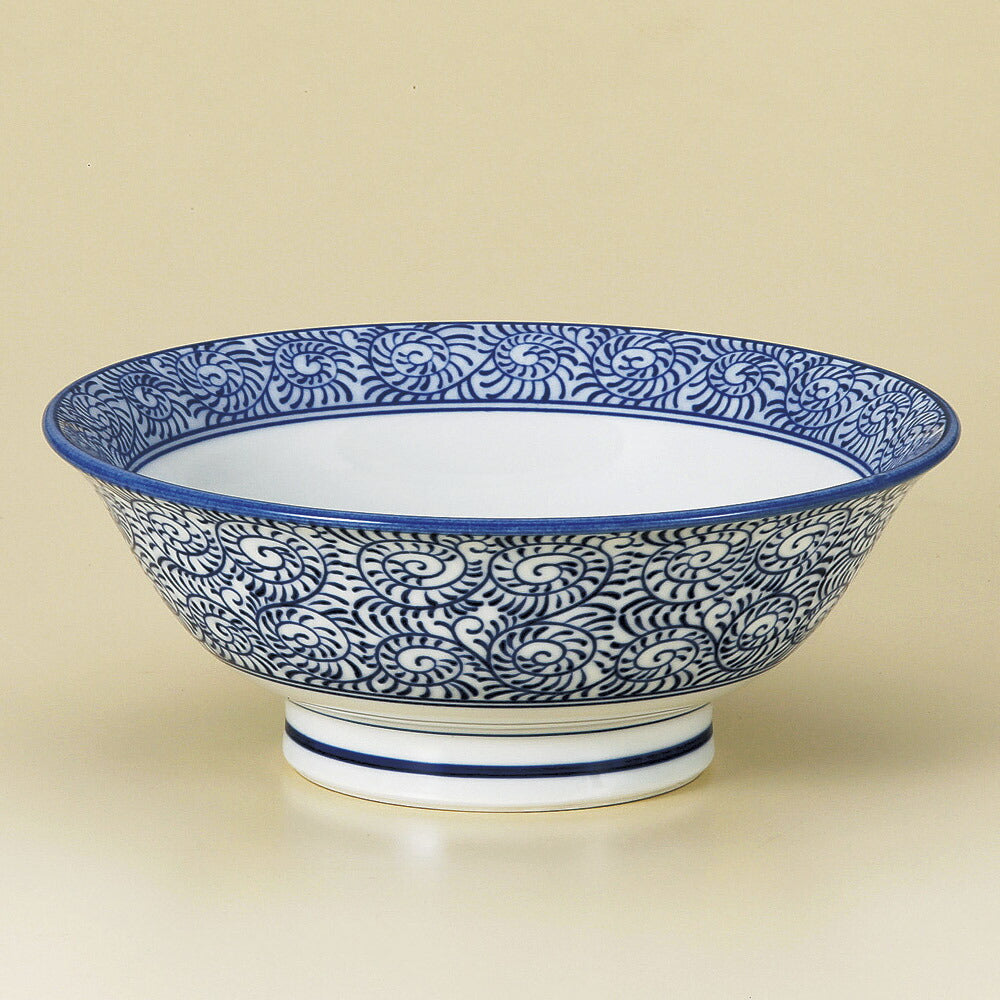 中華丼 タコ唐草反高台6.5丼 [ 20 x 8cm ]