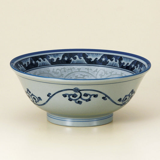 中華丼 波唐草6.8反高台丼 [ 21 x 8.5cm ] | 丼 丼ぶり どんぶり ラーメン チャーハン 人気 おすすめ 食器 中華 飯店 中華食器 業務用 飲食店 カフェ うつわ 器 おしゃれ かわいい ギフト プレゼント 引き出物 誕生日 贈り物 贈答品