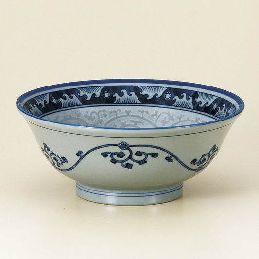 中華丼 波唐草6.3反高台丼 [ 18.5 x 7.7cm ] | 丼 丼ぶり どんぶり ラーメン チャーハン 人気 おすすめ 食器 中華 飯店 中華食器 業務用 飲食店 カフェ うつわ 器 おしゃれ かわいい ギフト プレゼント 引き出物 誕生日 贈り物 贈答品