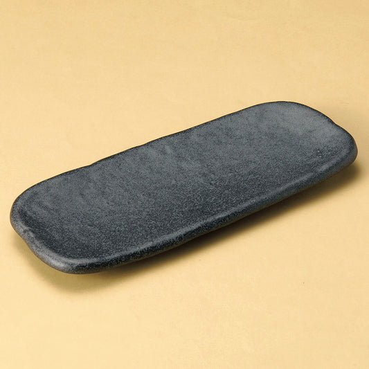 楕円皿 石庭29cm長皿（黒） [ 28.8 x 12 x 2.3cm ] | オーバルプレート 楕円皿 人気 おすすめ パスタ皿 フルーツ皿 食器 業務用 飲食店 カフェ うつわ 器 おしゃれ かわいい ギフト プレゼント 誕生日 贈り物 贈答品