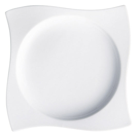 もだんコントラスト ウェーブ満月プレート8.5吋 [ 21.5 x 21.5 x 2.5cm ]