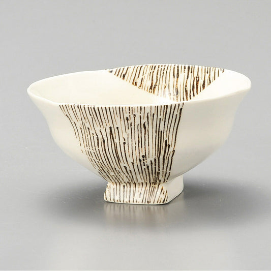 茶碗 つなぎ十草浜四角茶碗 [ 11.8 x 6cm 210ｃｃ ] | ちゃわん お茶碗 飯碗 ご飯茶碗 白米 人気 おすすめ 食器 業務用 飲食店 カフェ うつわ 器 おしゃれ かわいい ギフト プレゼント 引き出物 誕生日 贈り物 贈答品