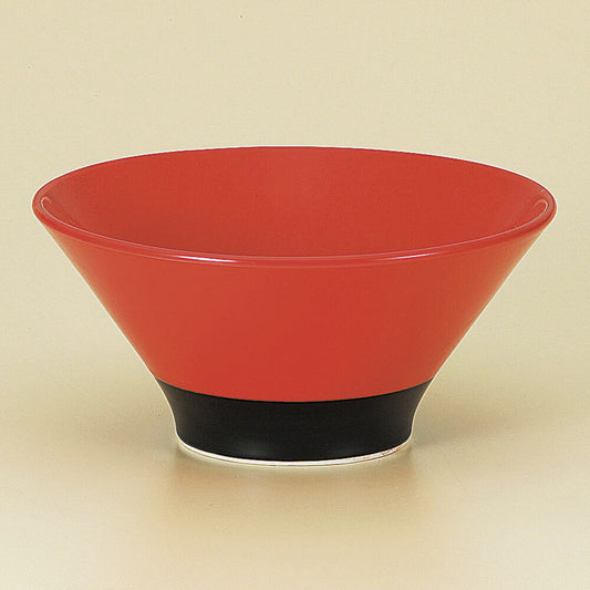 中華丼 赤釉ハマ黒6.5麺鉢 [ 19.5 x 9cm ]