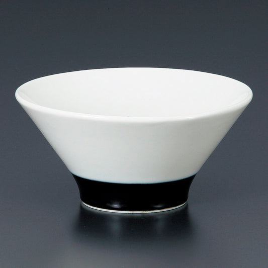 中華丼 白釉ハマ黒6.5麺鉢 [ 19.5 x 9cm ]