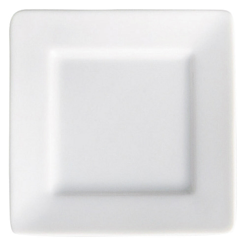 もだんコントラスト Arctic Whiteシャープエッジ12cm正角皿 [ 11.7 x 1.7cm ]
