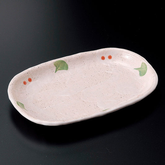 楕円皿 桜志野8.0小判皿 [ 24 x 15.7 x 3.5cm ]