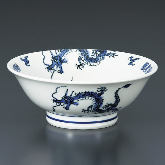 中華丼 雷門青竜内画6.5反高台丼 [ 20 x 8cm ] | 丼 丼ぶり どんぶり ラーメン チャーハン 人気 おすすめ 食器 中華 飯店 中華食器 業務用 飲食店 カフェ うつわ 器 おしゃれ かわいい ギフト プレゼント 引き出物 誕生日 贈り物 贈答品