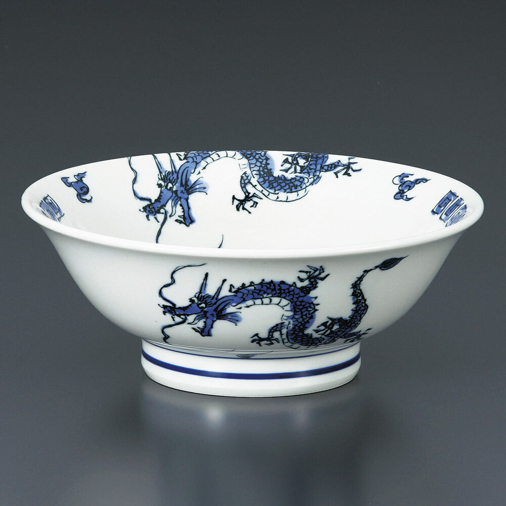 中華丼 雷門青竜内画6.5反高台丼 [ 20 x 8cm ] | 丼 丼ぶり どんぶり ラーメン チャーハン 人気 おすすめ 食器 中華 飯店 中華食器 業務用 飲食店 カフェ うつわ 器 おしゃれ かわいい ギフト プレゼント 引き出物 誕生日 贈り物 贈答品