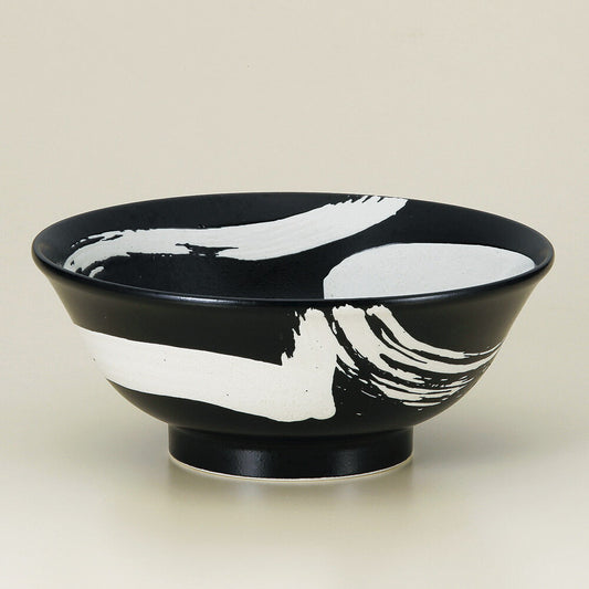 中華丼 黒海流6.8高台丼 [ 21.2 x 8.3cm ]