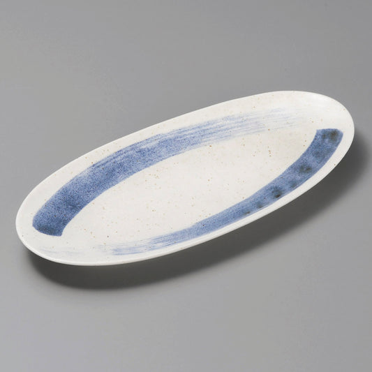 楕円皿 呉須刷毛楕円9.0皿 [ 26.5 x 12.5 x 2.5cm ]