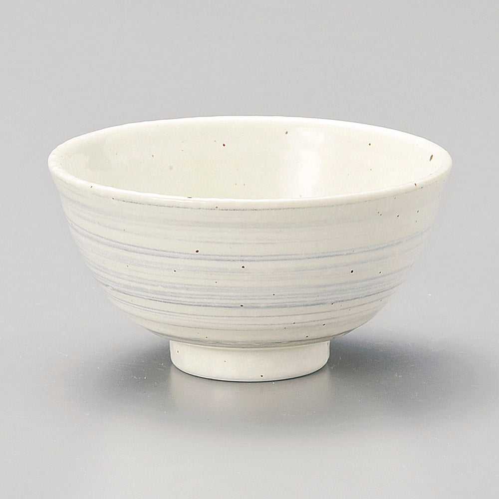 茶碗 渦粉引グレー大平 [ 12.7 x 6.7cm ] | ちゃわん お茶碗 飯碗 ご飯茶碗 白米 人気 おすすめ 食器 業務用 飲食店 カフェ うつわ 器 おしゃれ かわいい ギフト プレゼント 引き出物 誕生日 贈り物 贈答品