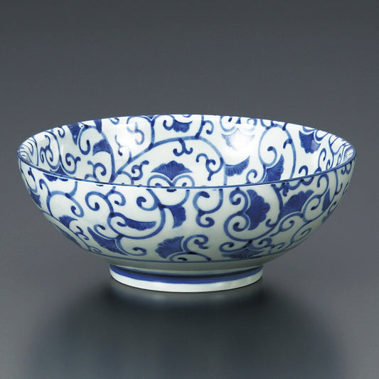 中華丼 藍彩盛鉢 [ 21.5 x 8cm ]