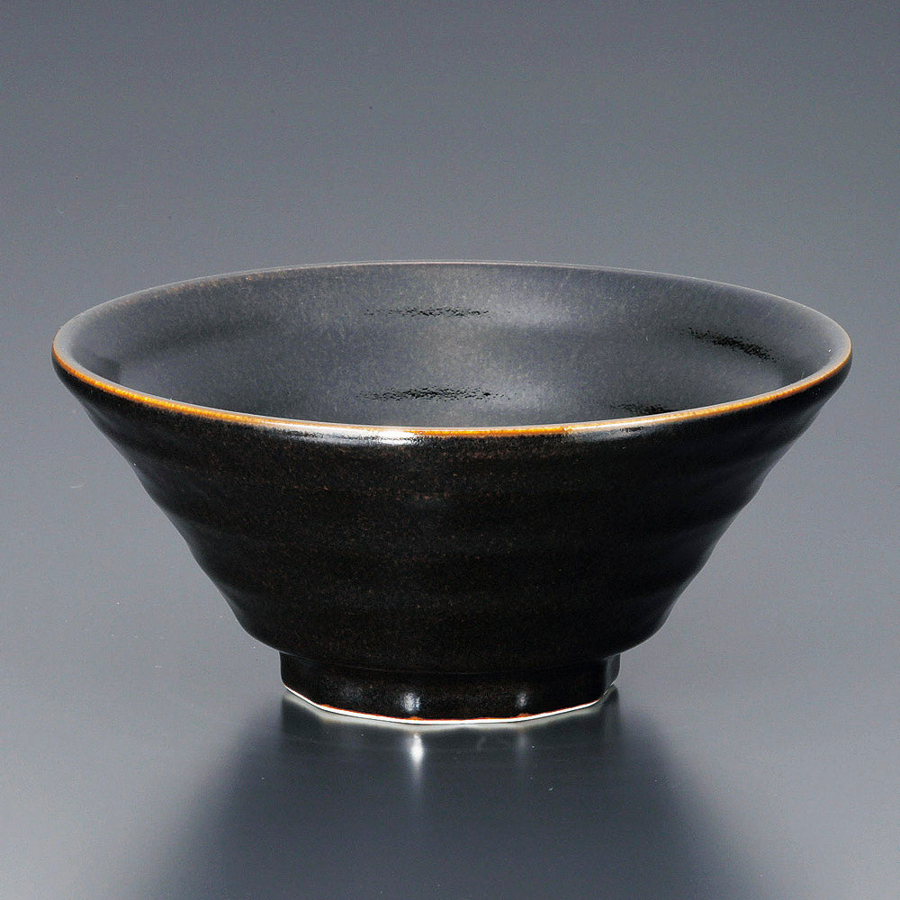 中華丼 黒柚子7.0反丼 [ 21.5 x 9.5cm 1450ｃｃ ]