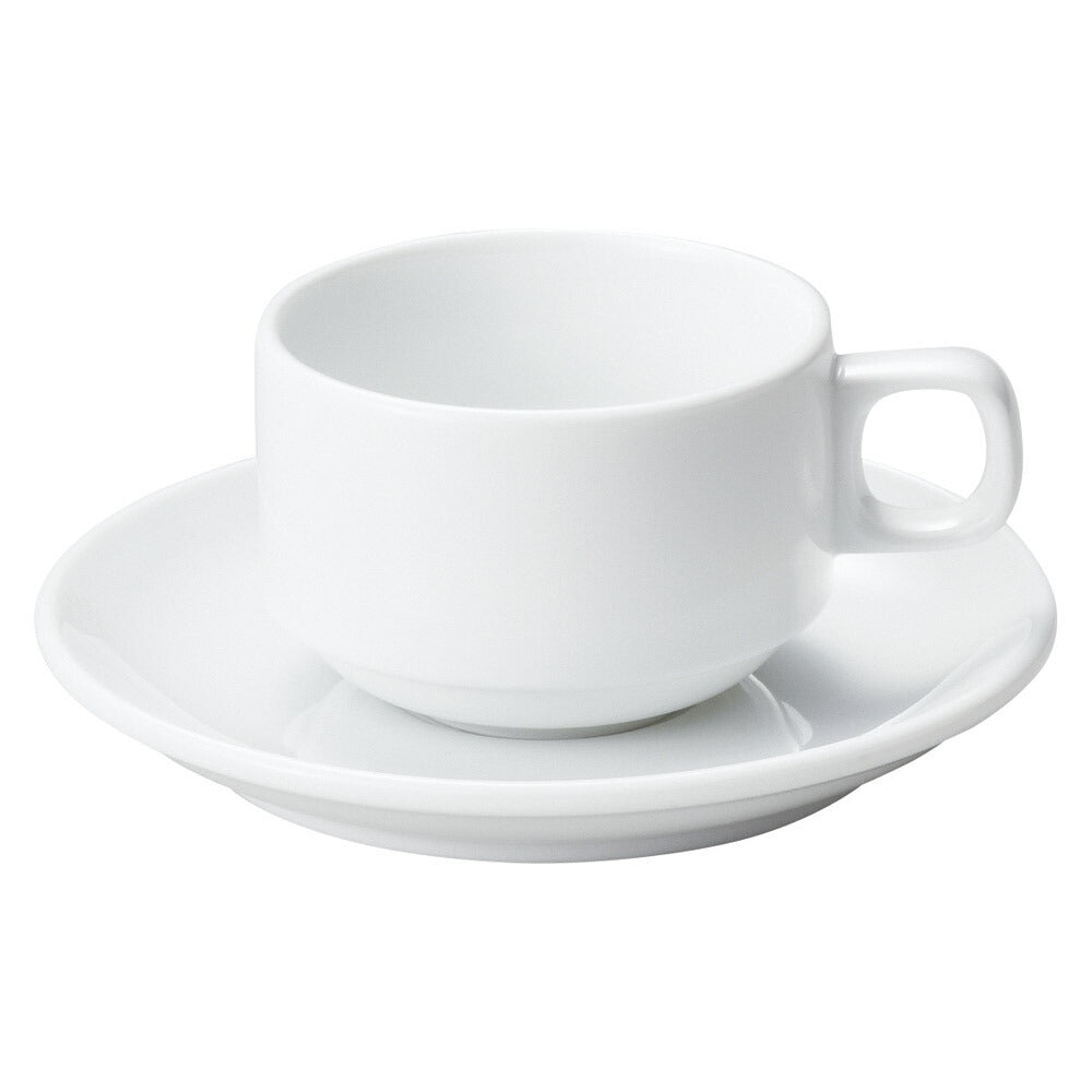 洋陶オープン シェフズスタイル スタックAD碗皿 [ 碗 9.3 x 7.1 x 4.5cm 100cc ][ 皿 12.8 x 1.8cm ] | コーヒー カップ ティー 紅茶 喫茶 人気 おすすめ 食器 洋食器 業務用 飲食店 カフェ うつわ 器 おしゃれ かわいい ギフト プレゼント 引き出物 誕生日 贈答品