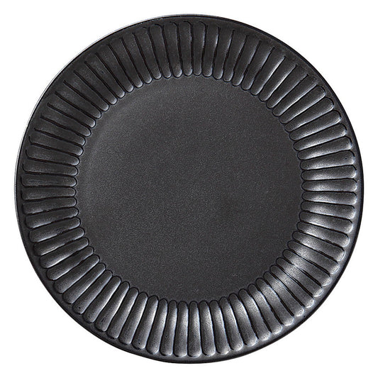 ソギ十草 黒18cm丸皿 [ 18.5 x 2cm 280g ]| 中皿 サラダ パスタ 取り皿 プレート 人気 おすすめ 食器 洋食器 業務用 飲食店 カフェ うつわ 器 おしゃれ かわいい ギフト プレゼント 引き出物 誕生日 贈り物 贈答品