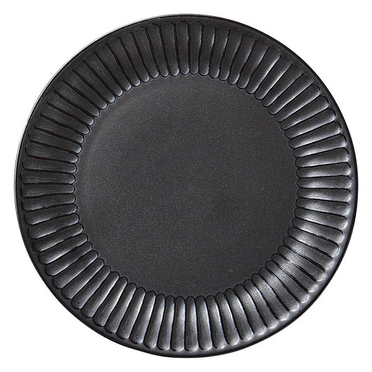 ソギ十草 黒23cm丸皿 [ 23.5 x 2.2cm 560g ]| 中皿 サラダ パスタ 取り皿 プレート 人気 おすすめ 食器 洋食器 業務用 飲食店 カフェ うつわ 器 おしゃれ かわいい ギフト プレゼント 引き出物 誕生日 贈り物 贈答品