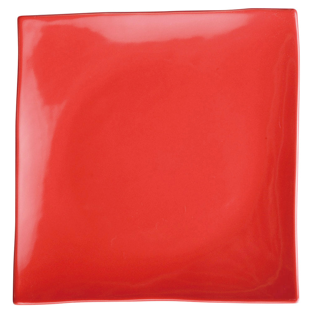 もだんコントラスト 四角皿（大）赤 [ 27.5 x 28cm ] | 四角 スクエア スクエアー 角皿 パスタ 人気 おすすめ 食器 洋食器 業務用 飲食店 カフェ うつわ 器 おしゃれ かわいい ギフト プレゼント 引き出物 誕生日 贈り物 贈答品