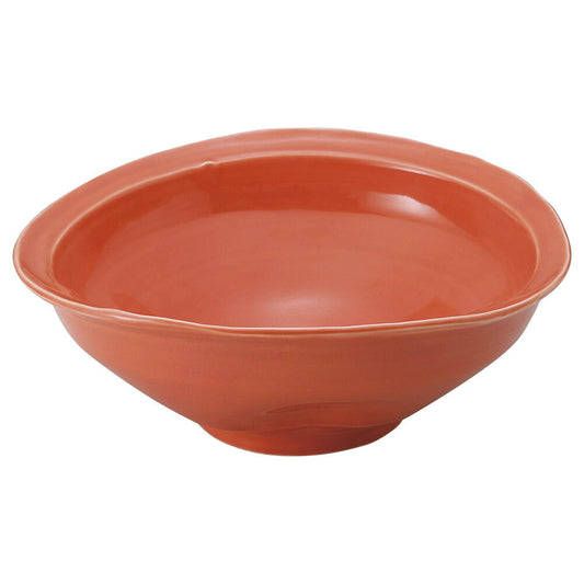 もだんコントラスト オレンジ釉7.5変型深鉢 [ 22 x 8cm ]| 中皿 サラダ パスタ 取り皿 プレート 人気 おすすめ 食器 洋食器 業務用 飲食店 カフェ うつわ 器 おしゃれ かわいい ギフト プレゼント 引き出物 誕生日 贈り物 贈答品